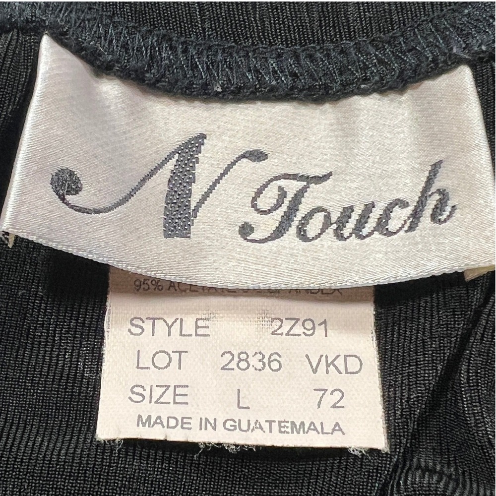 Minimalist Midi Skirt Women Large Black Elastic Waist Stretch Y2K N Touch Career - Picture 4 of 8